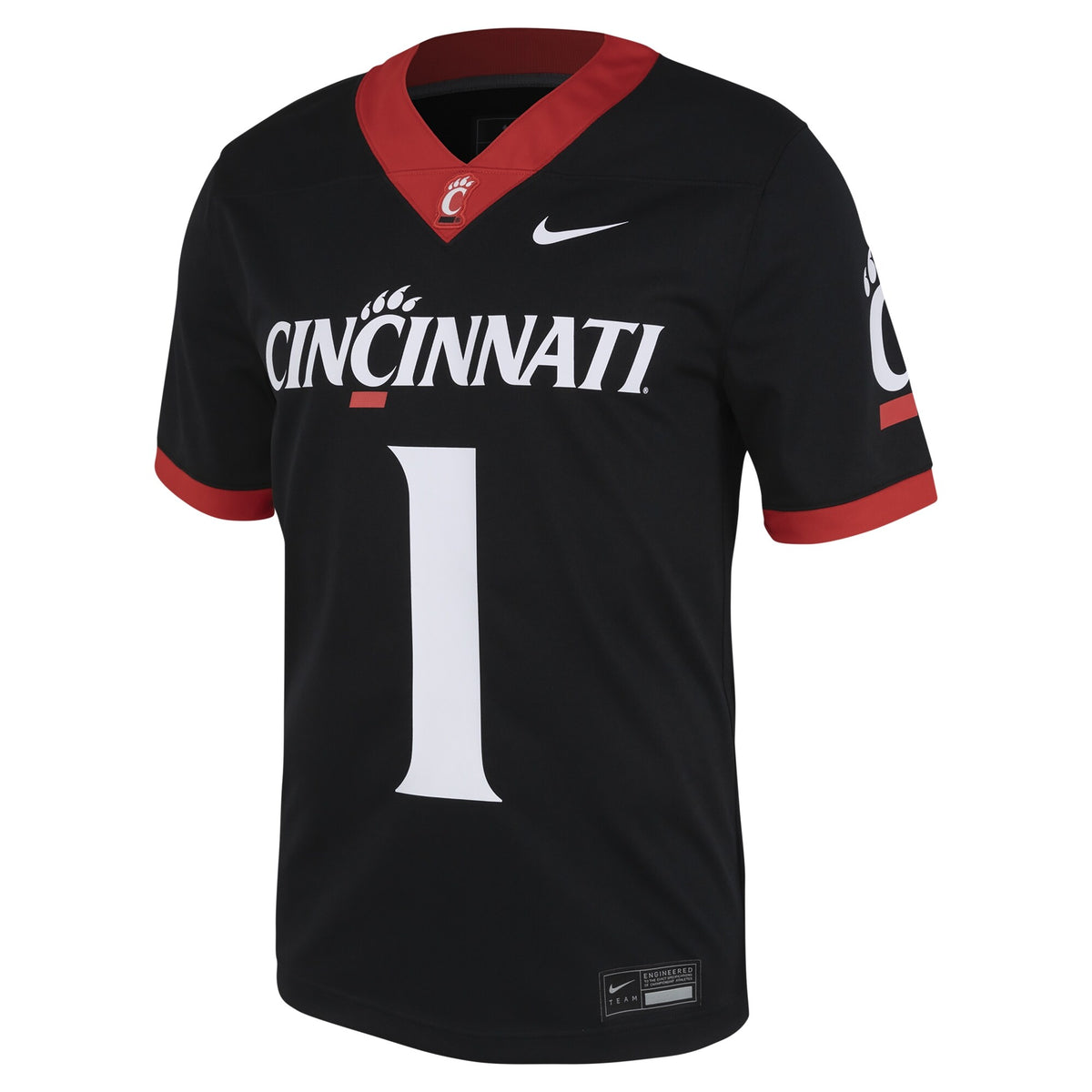 #1 Cincinnati Bearcats Untouchable Football Jersey – Black