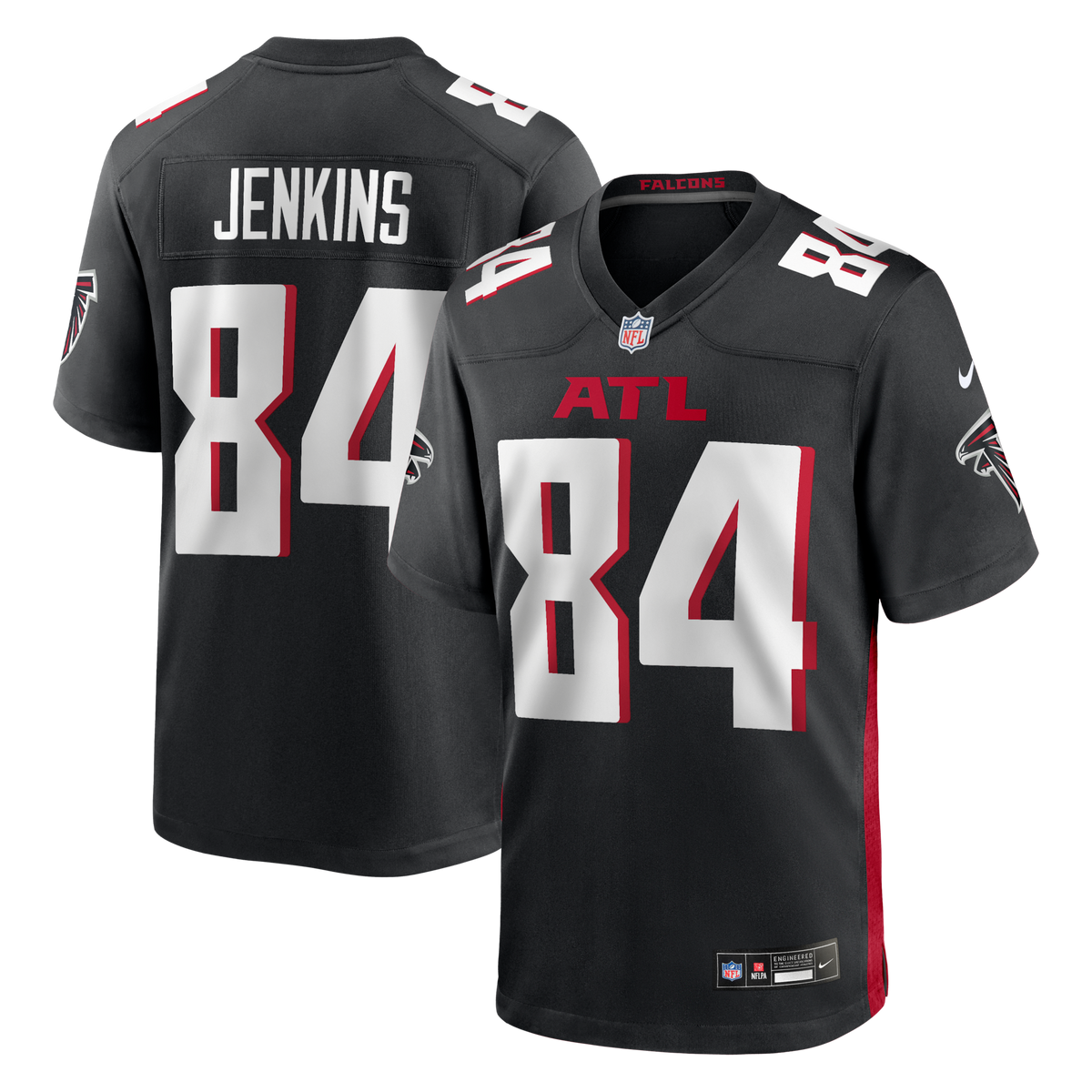 Atlanta Falcons Alfred Jenkins Black Game Retired Player Jersey