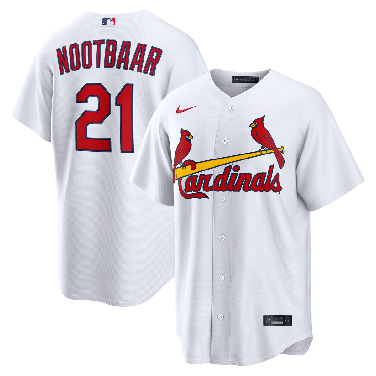 St. Louis Cardinals Lars Nootbaar White Home Replica Jersey