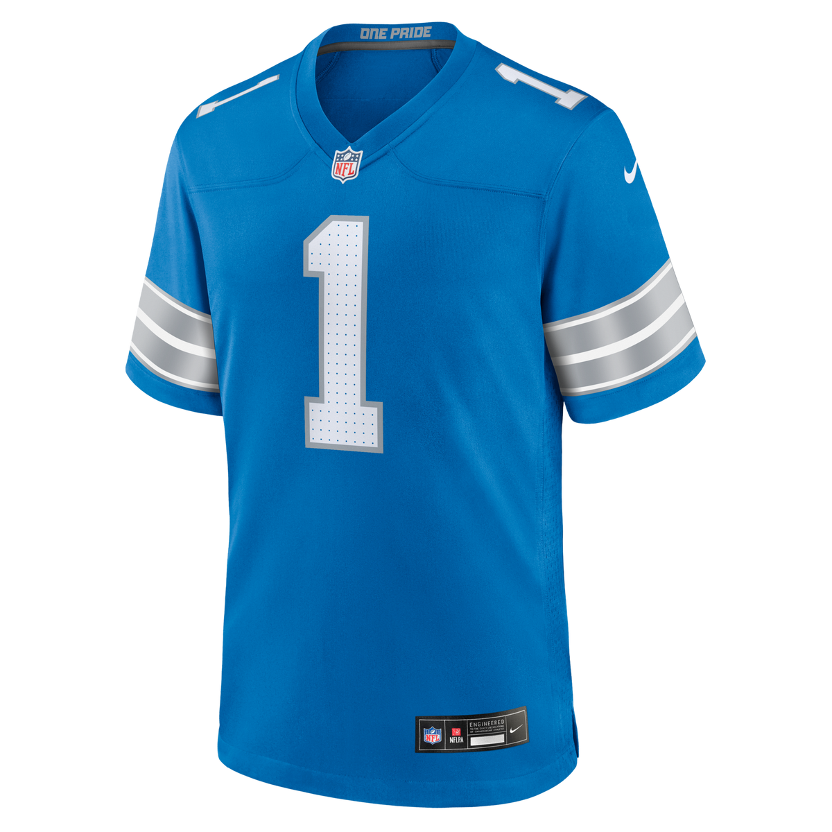 Detroit Lions Blake Miller Blue 2026 NFL Draft First Round Pick No. 17 Team Game Jersey