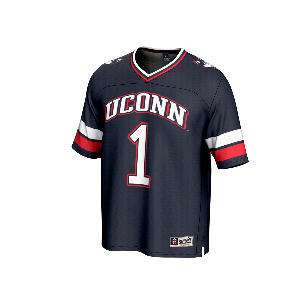 #1 UConn Huskies GameDay Greats Lightweight Collegiate Football Fashion Jersey - Navy