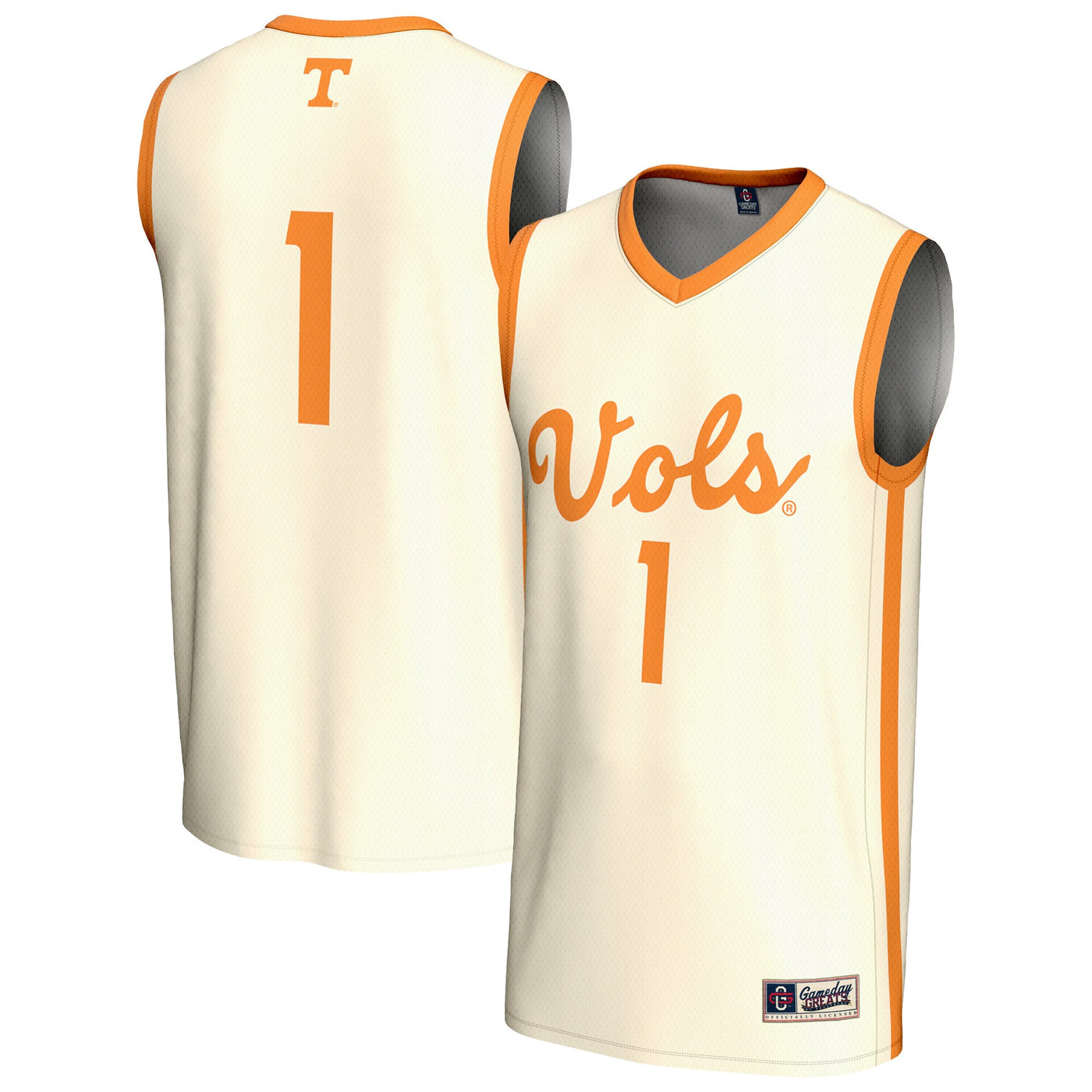 GameDay Greats #1 Cream Tennessee Volunteers Lightweight Basketball Fashion Jersey