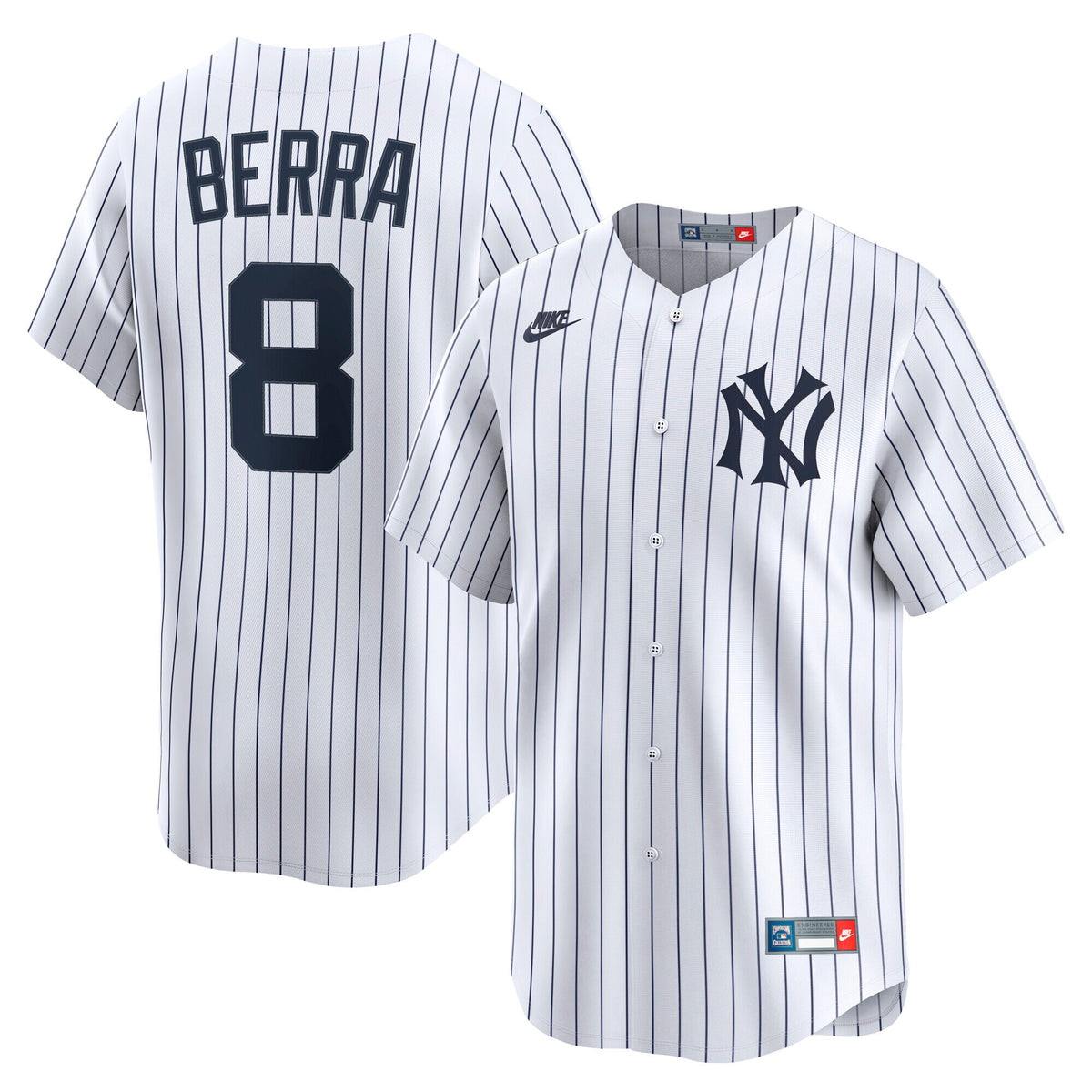 New York Yankees Yogi Berra White Cooperstown Collection Limited Jersey