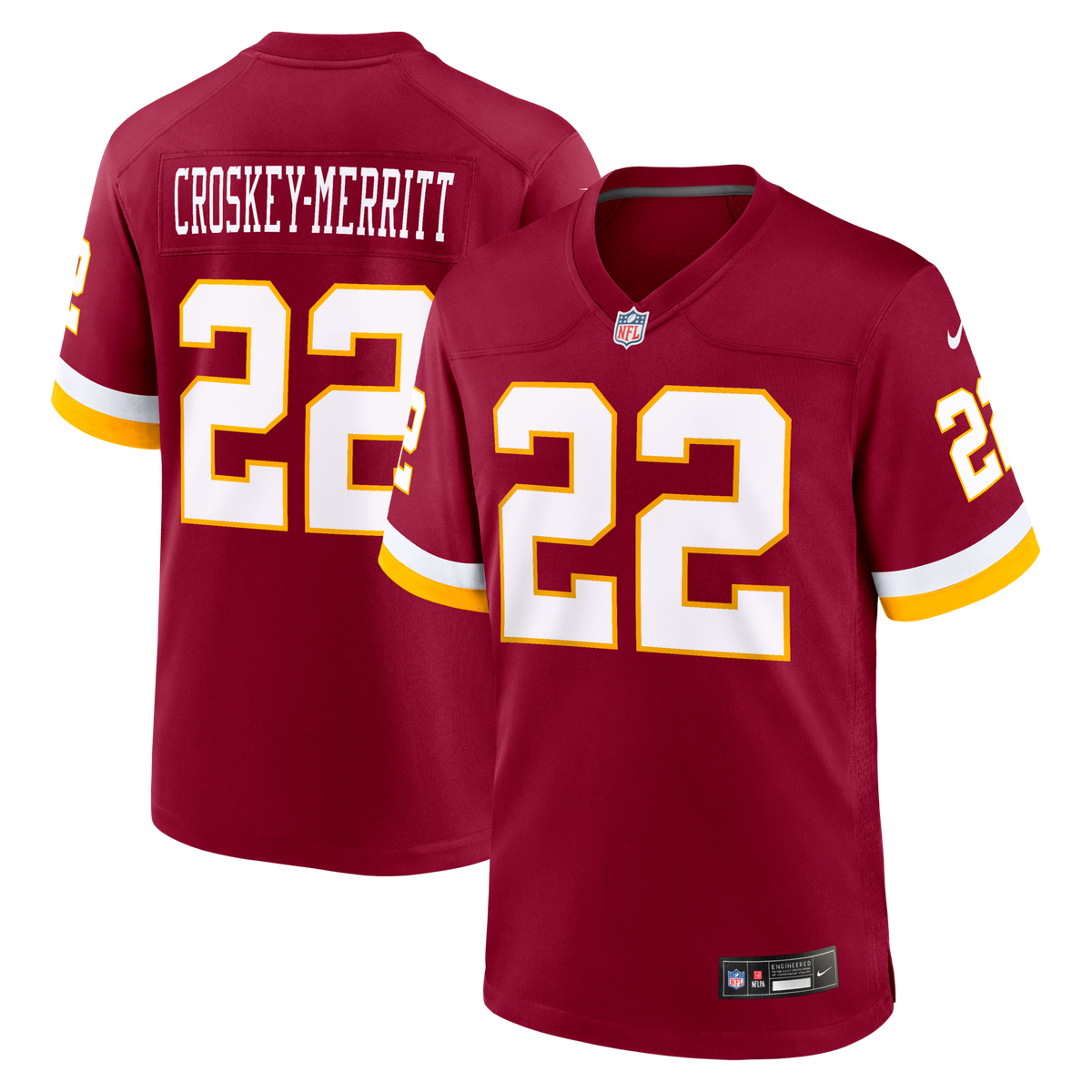 Washington Commanders Jacory Croskey-Merritt Burgundy Game Jersey