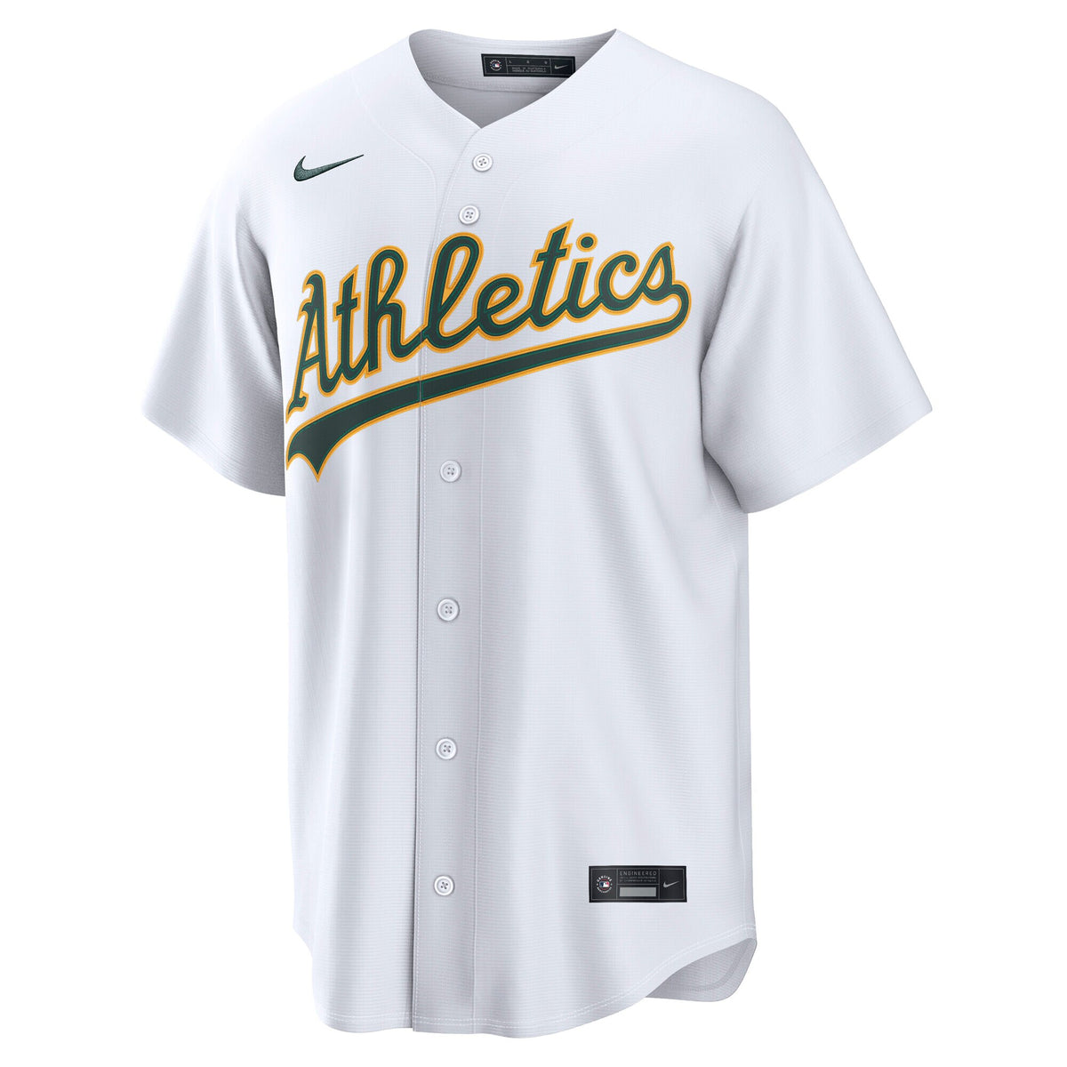Athletics White Home Replica Jersey