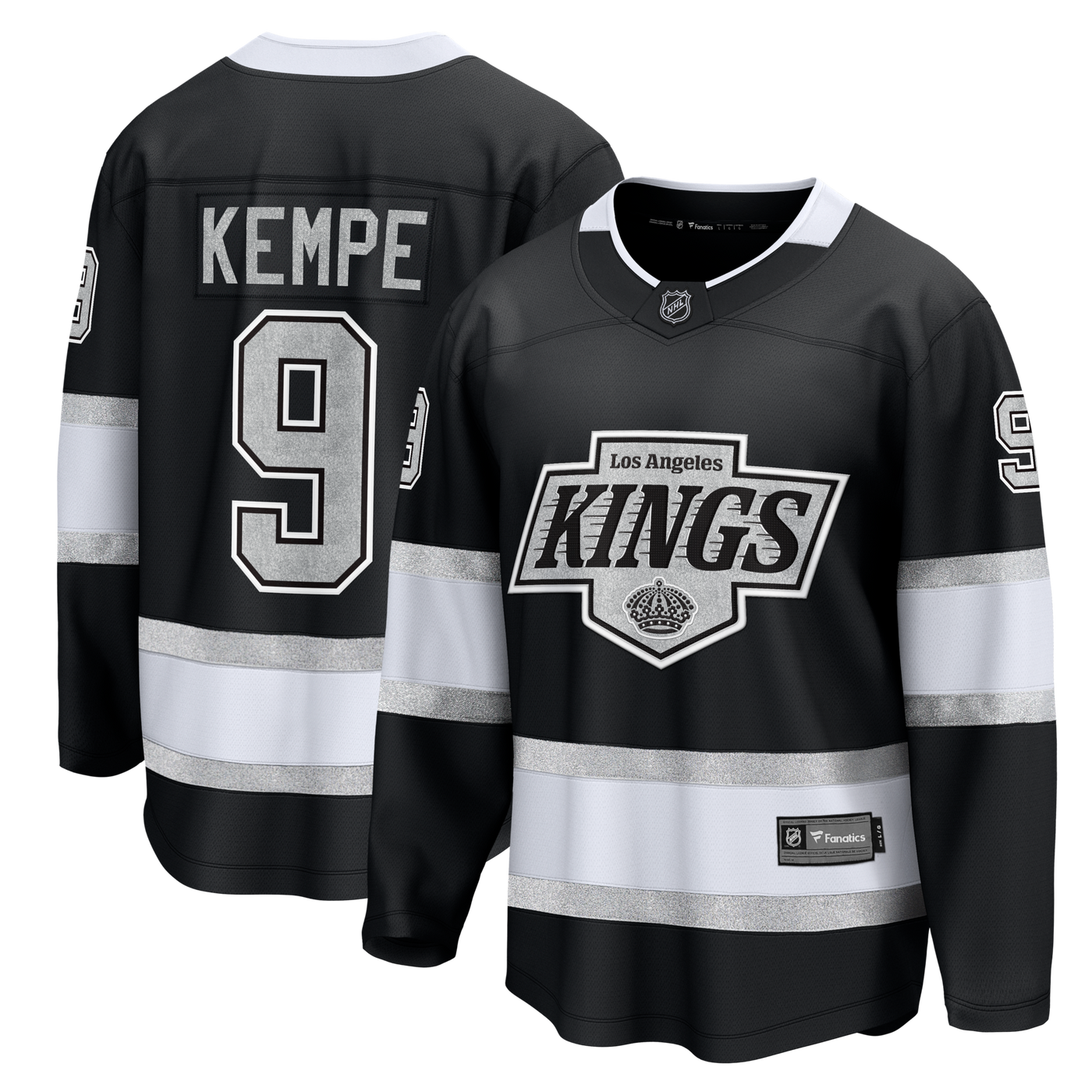 Los Angeles Kings Adrian Kempe Fanatics Black Home Premier Breakaway Player Jersey