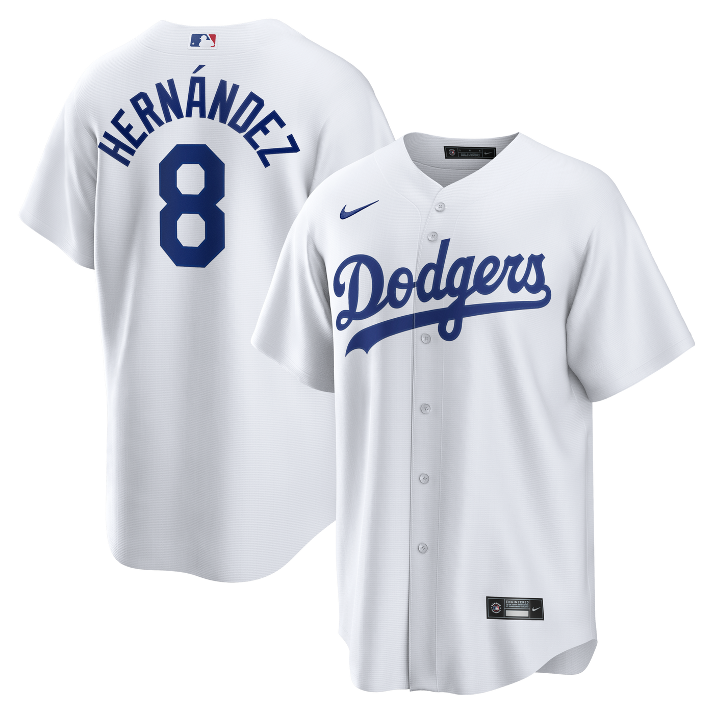 Los Angeles Dodgers Enrique Hernández Nike White Home Replica Jersey