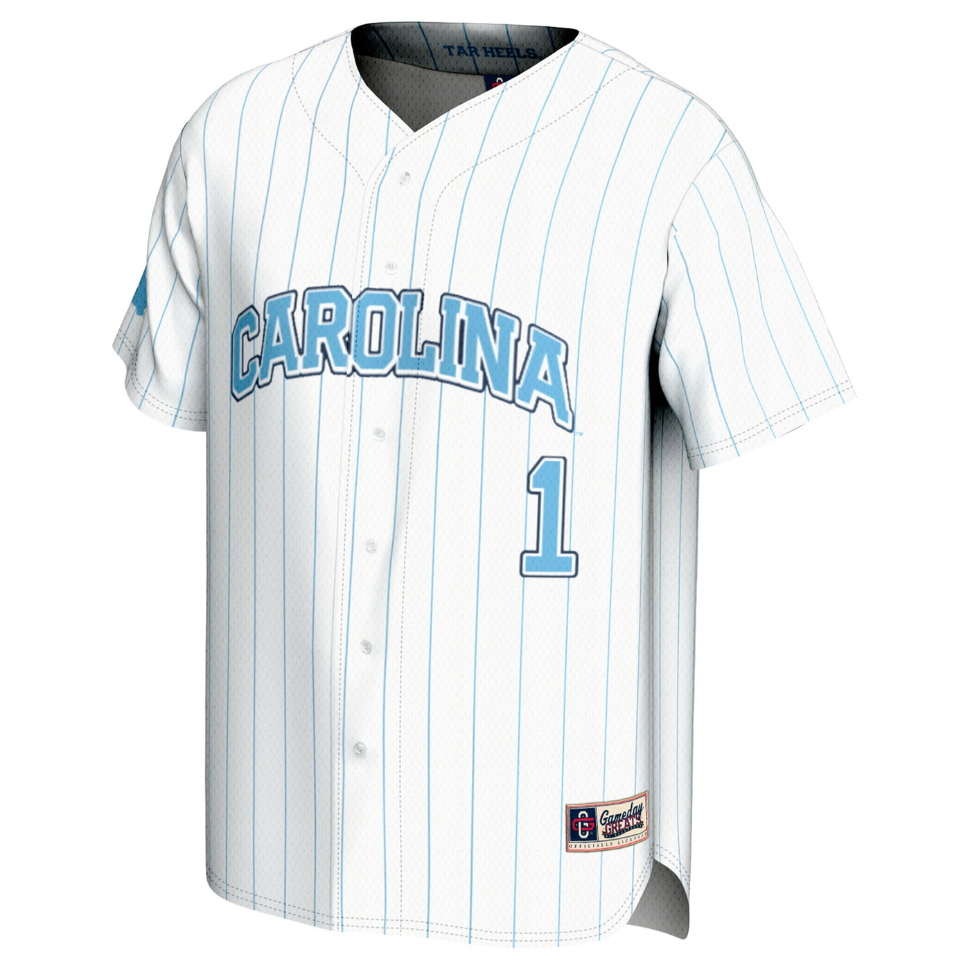 GameDay Greats #1 White North Carolina Tar Heels Lightweight Baseball Fashion Jersey