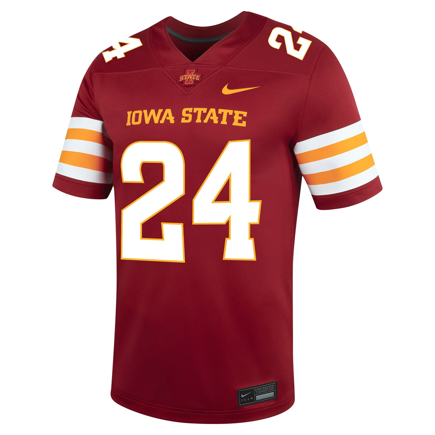 Nike #24 Cardinal Iowa State Cyclones Untouchable Football Jersey