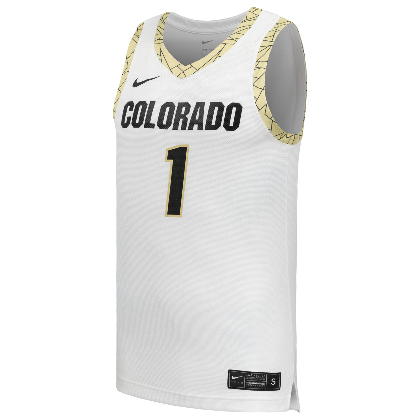 Nike #1 White Colorado Buffaloes Replica Basketball Jersey