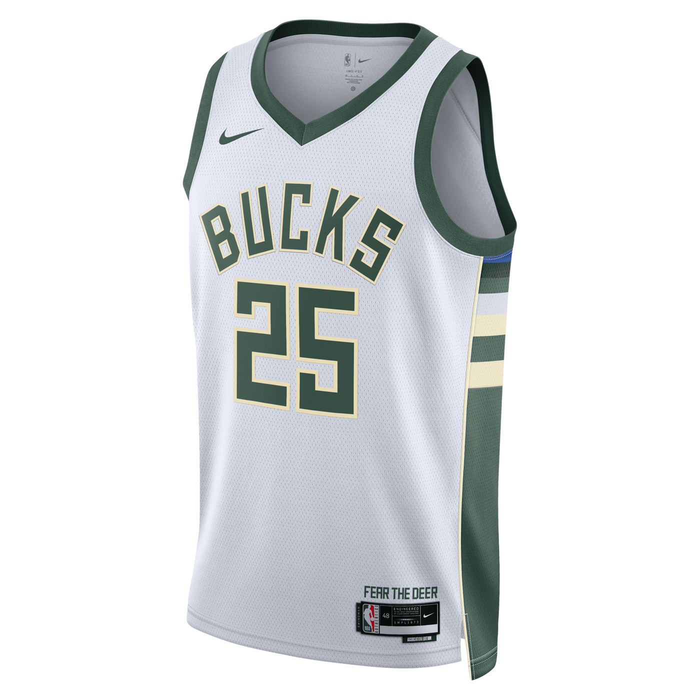 Milwaukee Bucks Nike Association Edition Swingman Jersey - White - Kasparas Jakučionis