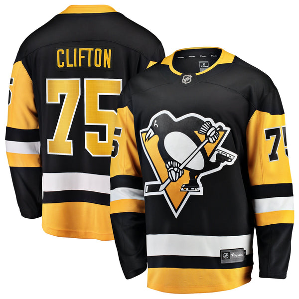Pittsburgh Penguins Connor Clifton Fanatics Black Home Breakaway Jersey