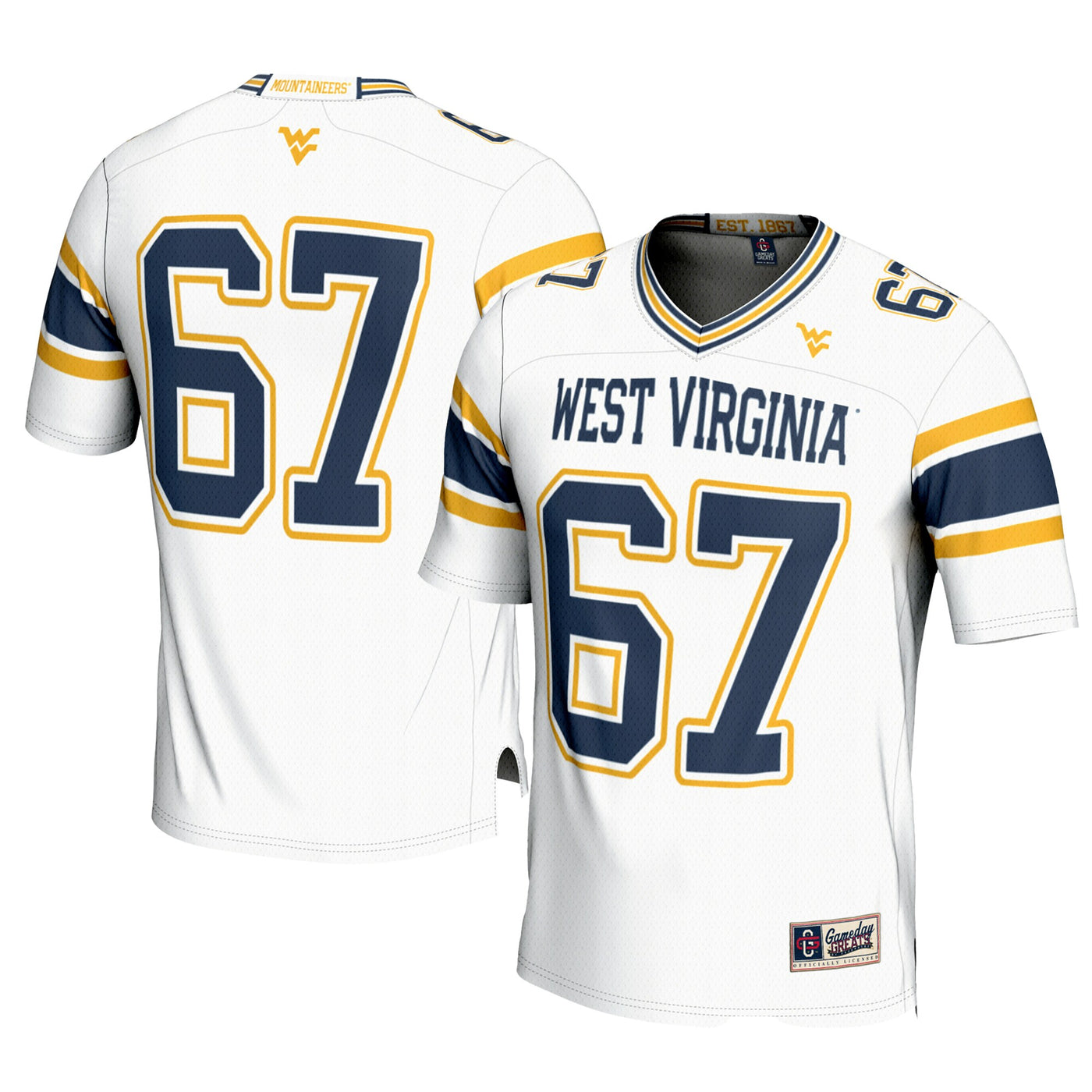GameDay Greats #1 White West Virginia Mountaineers Football Jersey