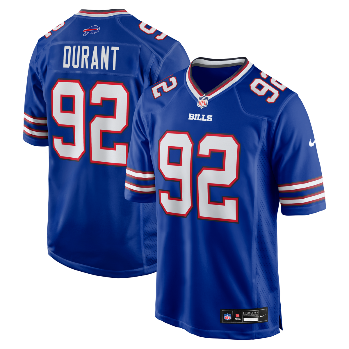 Buffalo Bills Zane Durant Royal Team Game Jersey