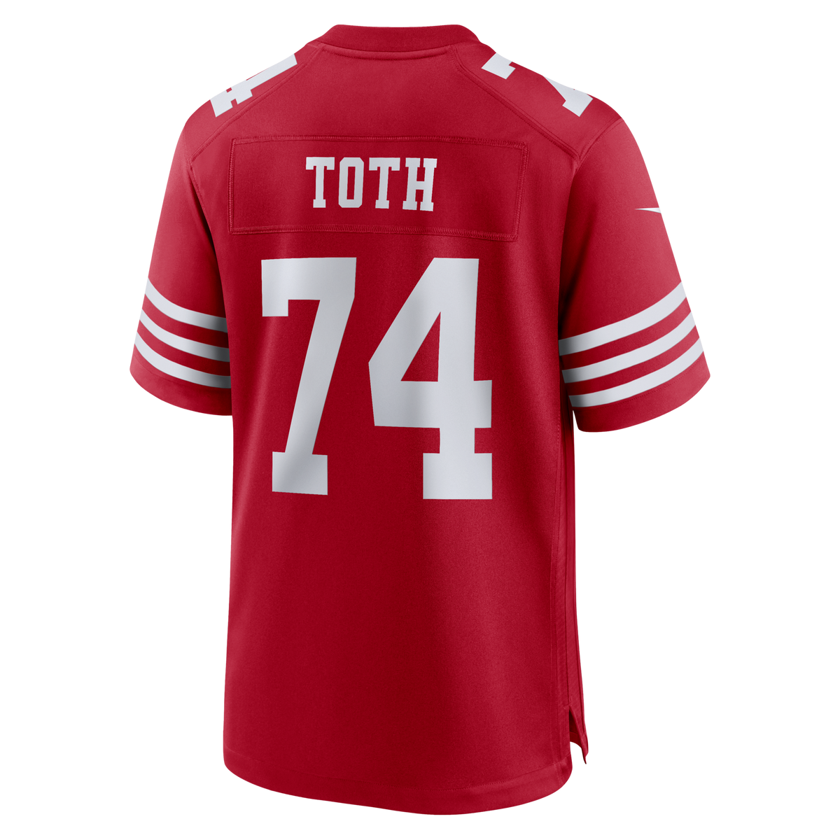 San Francisco 49ers Brett Toth Scarlet Team Game Jersey