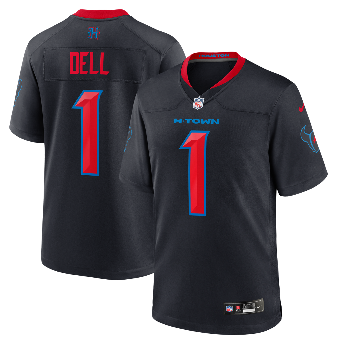 Houston Texans Tank Dell Navy Alternate Game Jersey