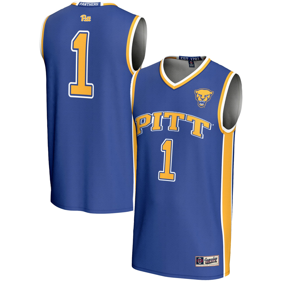 #1 Pitt Panthers GameDay Greats Lightweight Basketball Jersey - Royal