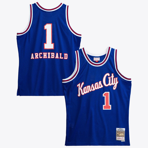 Kansas City Kings Mitchell & Ness Nate Archibald 1975 Swingman Authentic Jersey - Royal Blue