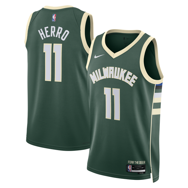 Milwaukee Bucks Icon Edition Swingman Jersey - Hunter Green - Tyler Herro -
