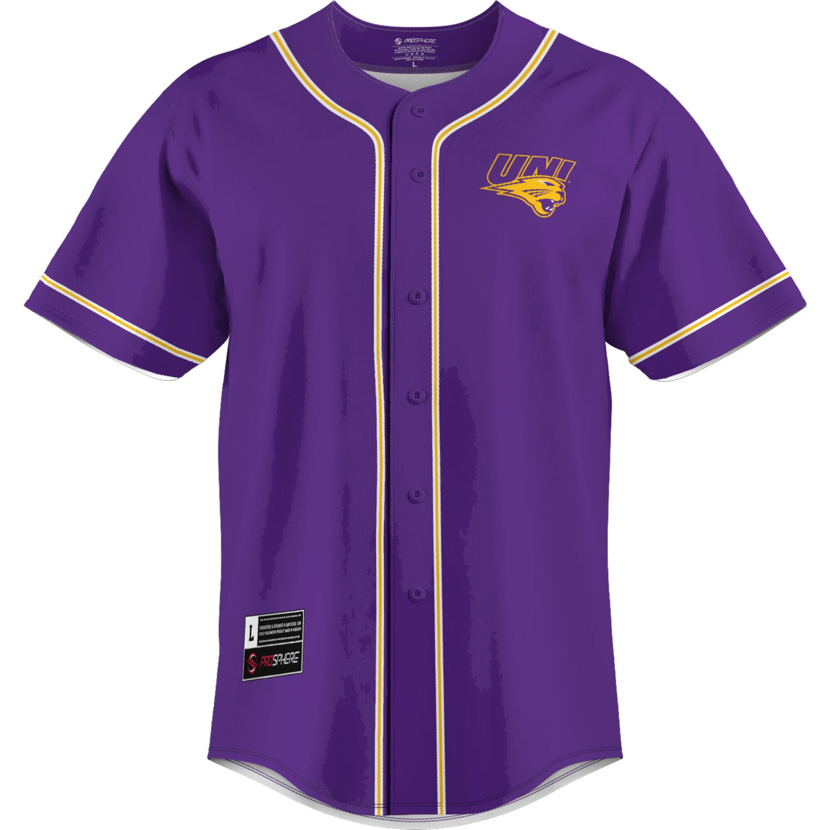 Northern Iowa Panthers GameDay Greats Lightweight Baseball Jersey - Purple