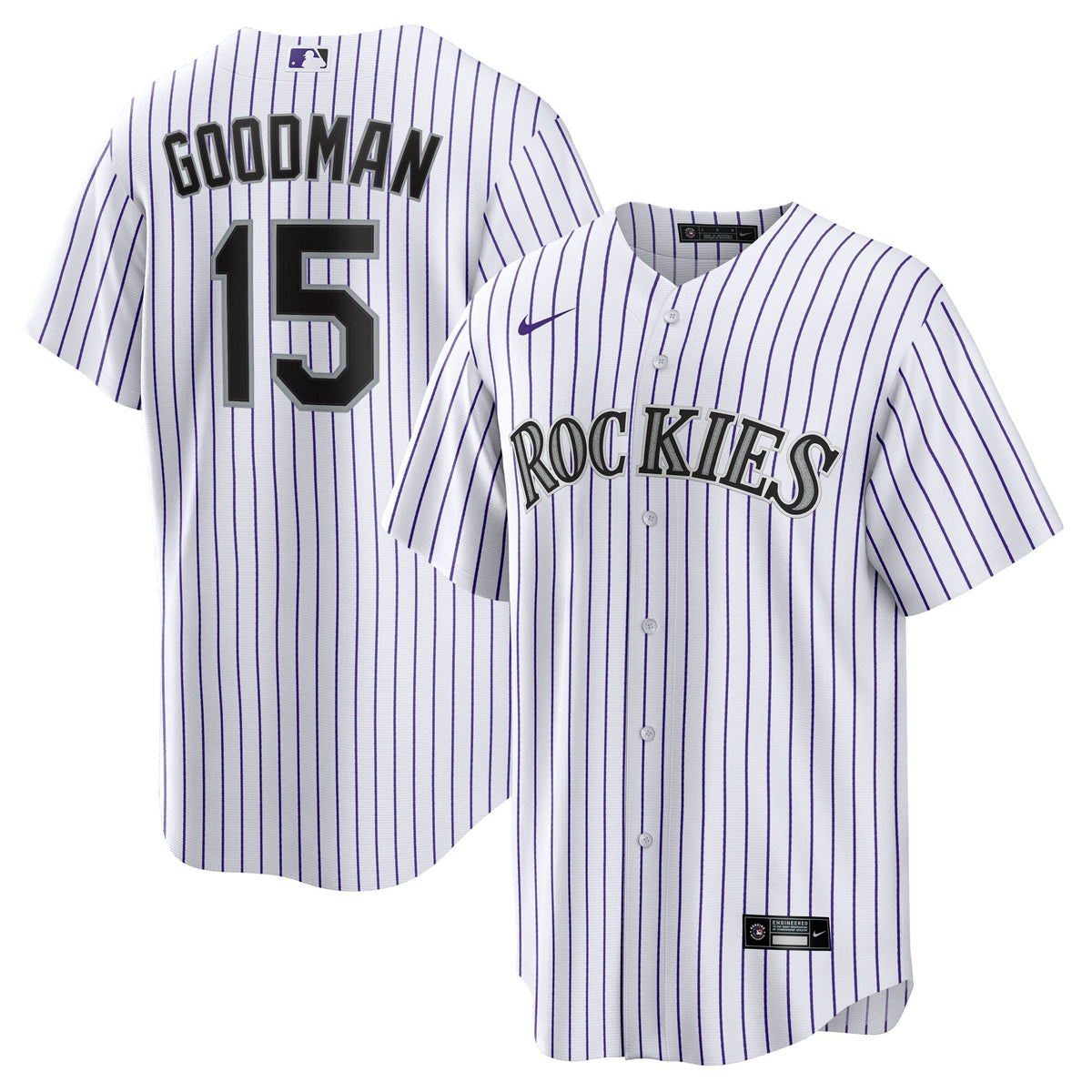 Colorado Rockies Hunter Goodman White Home Replica Jersey