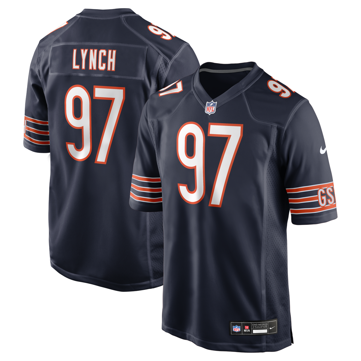 Chicago Bears James Lynch Navy Team Game Jersey