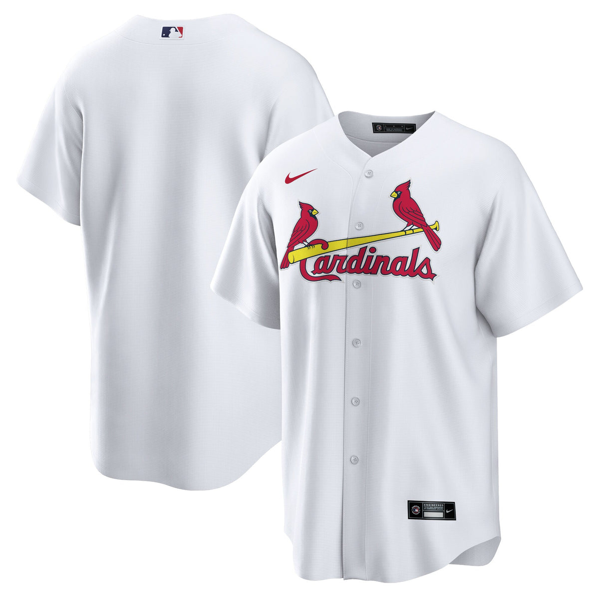 St. Louis Cardinals White Home Blank Replica Jersey