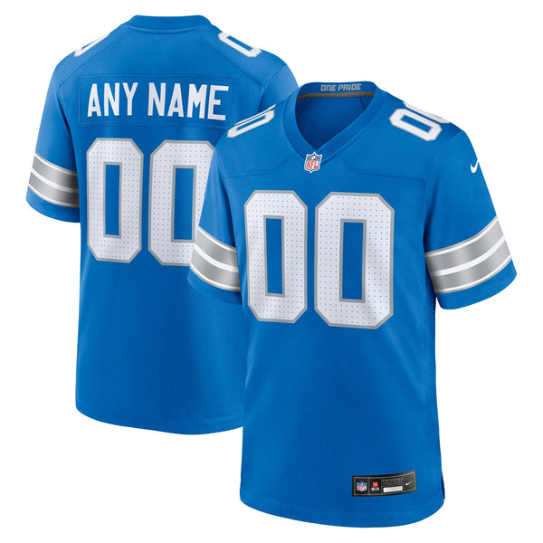 Detroit Lions Nike Blue Custom Game Jersey