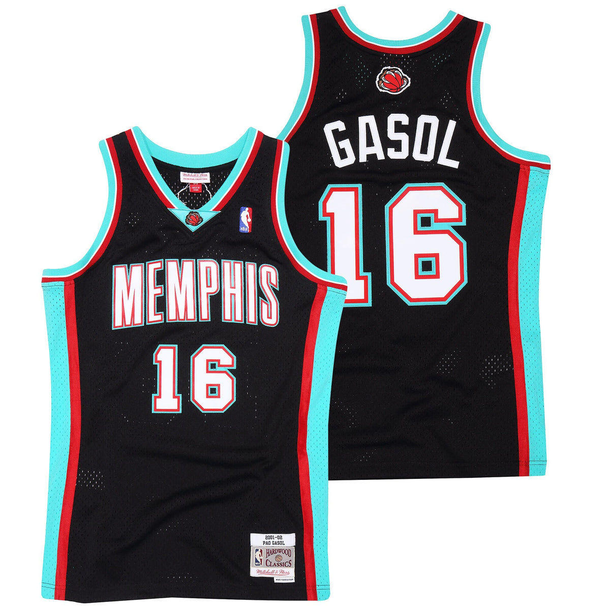 Memphis Grizzlies Pau Gasol Hardwood Classics Road Swingman Jersey By Mitchell & Ness -