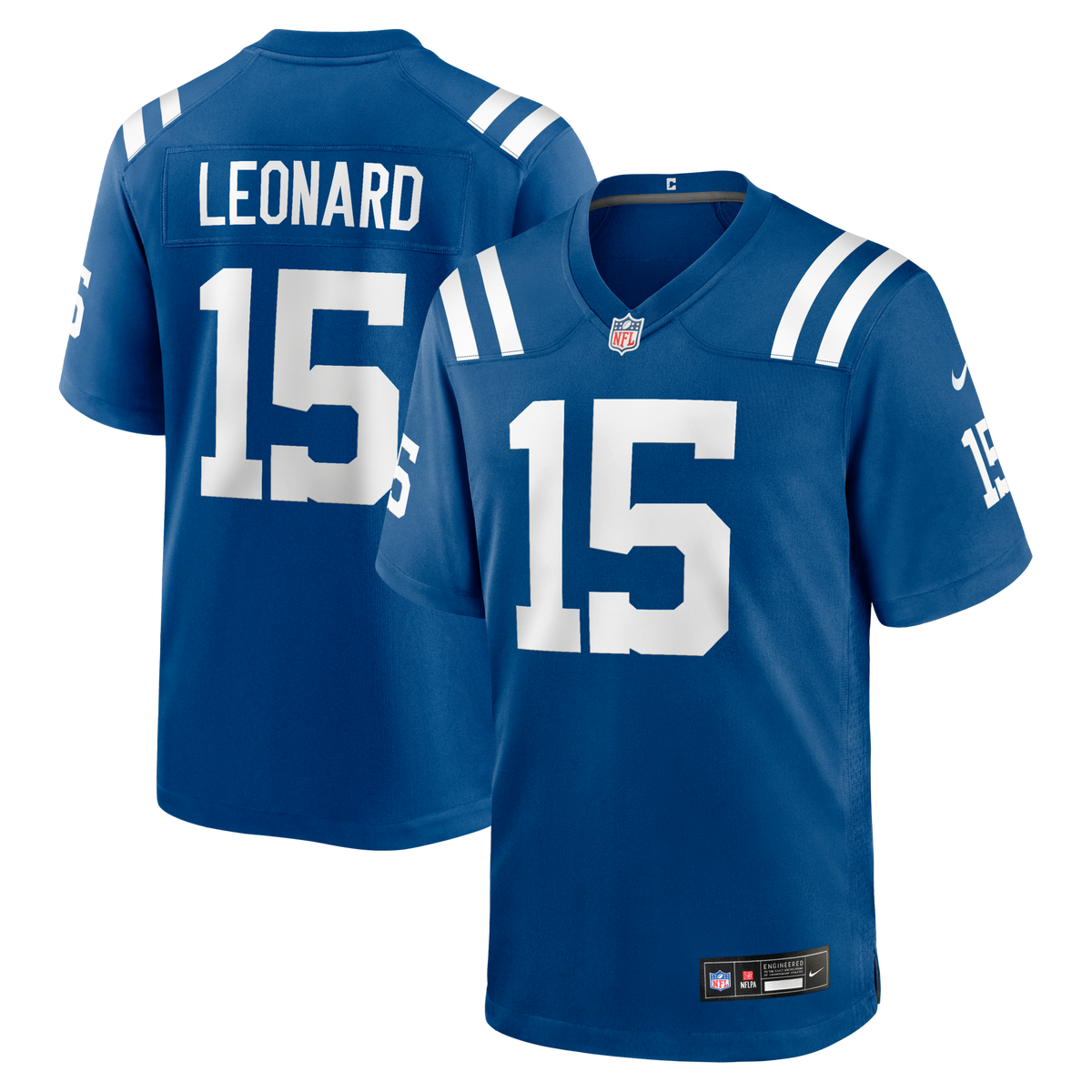 Indianapolis Colts Riley Leonard Royal Team Game Jersey