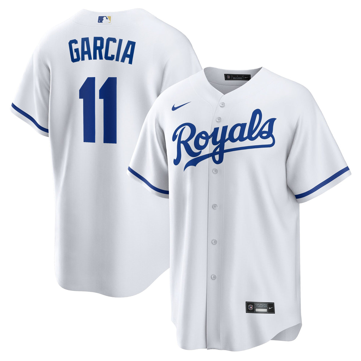 Kansas City Royals Maikel Garcia White Home Replica Jersey