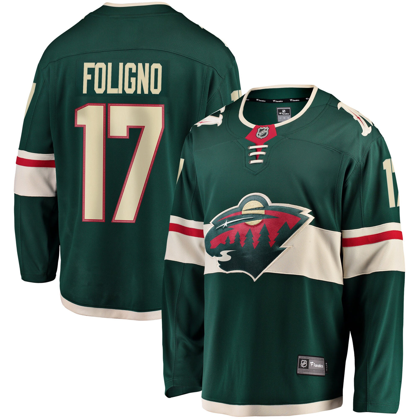 Minnesota Wild Marcus Foligno Fanatics Green Breakaway Jersey