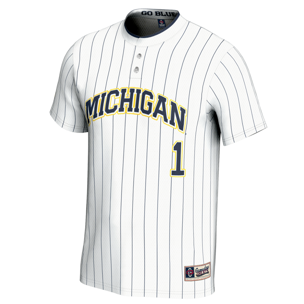 #1 Michigan Wolverines GameDay Greats Lightweight Softball Jersey - White