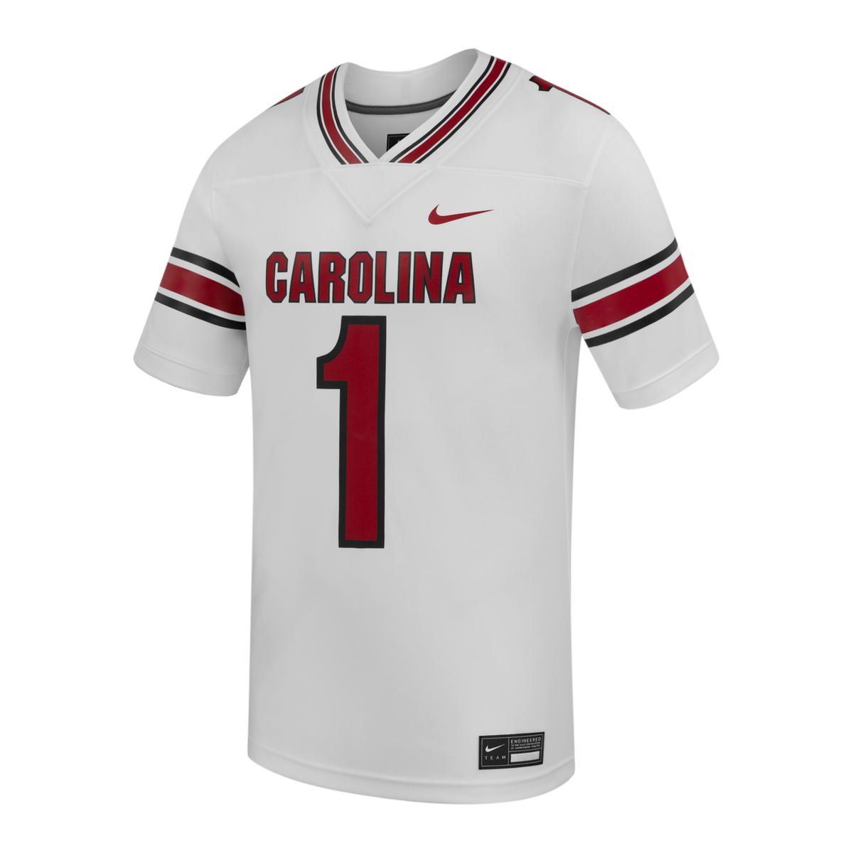 #1 South Carolina Gamecocks Road Replica Football Jersey - White
