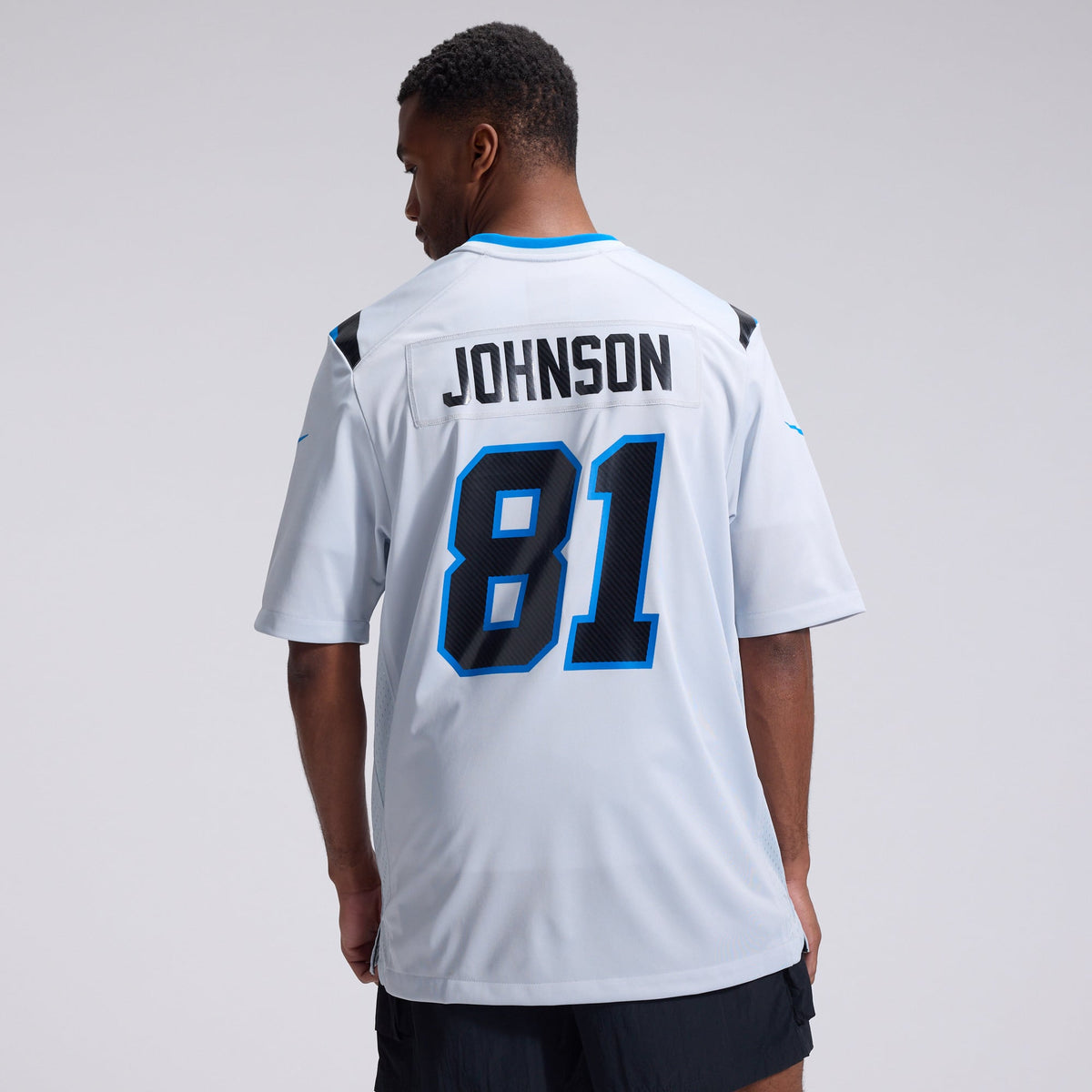 Detroit Lions Calvin Johnson Nike Silver 2026 Rivalries Collection Game Jersey
