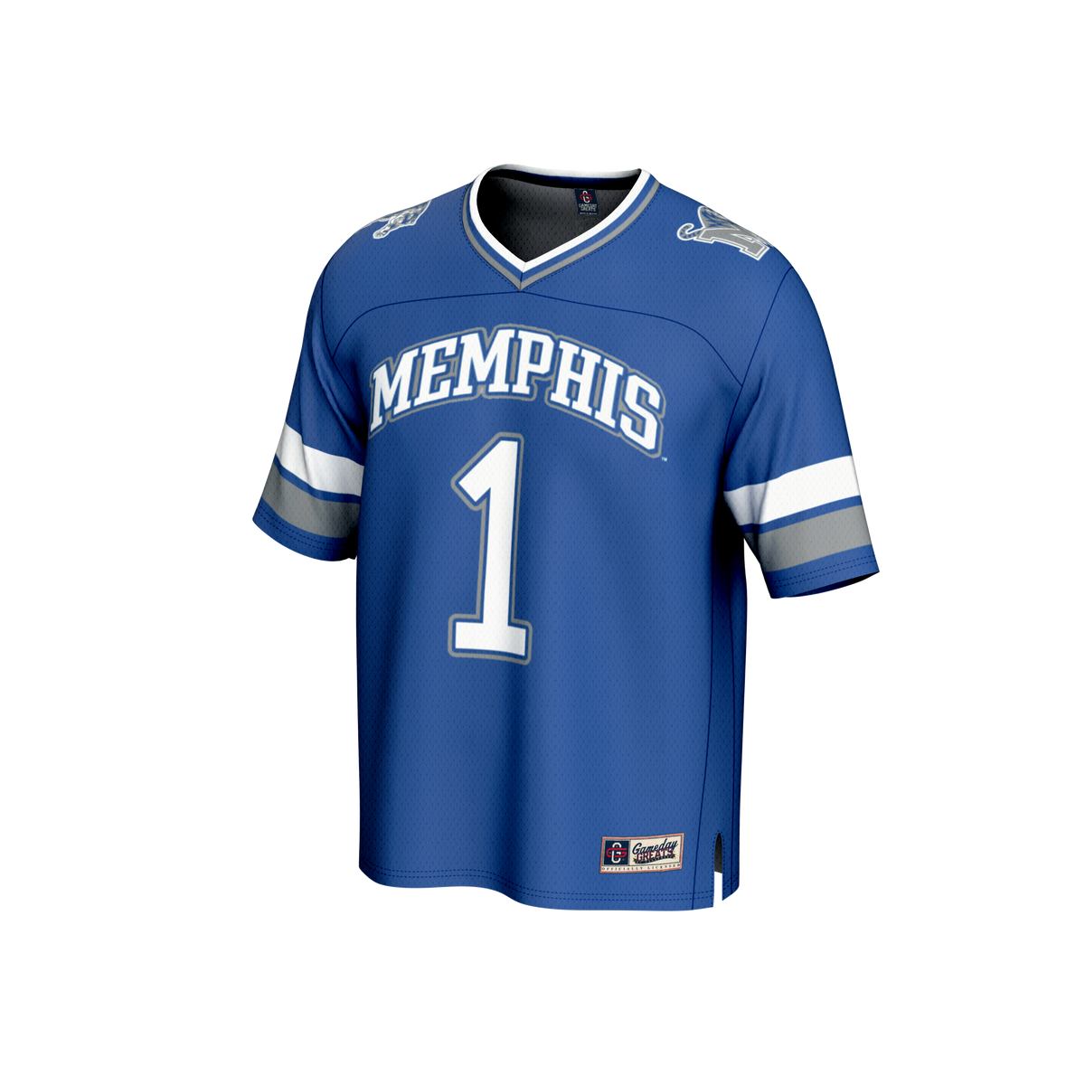 #1 Memphis Tigers GameDay Greats Collegiate Football Fashion Jersey - Royal