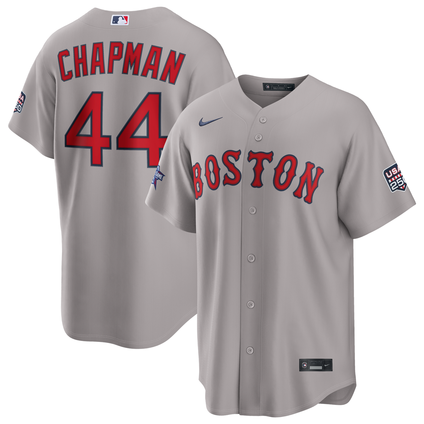 2026 All-Star Game Boston Red Sox Aroldis Chapman Nike Gray Replica Jersey