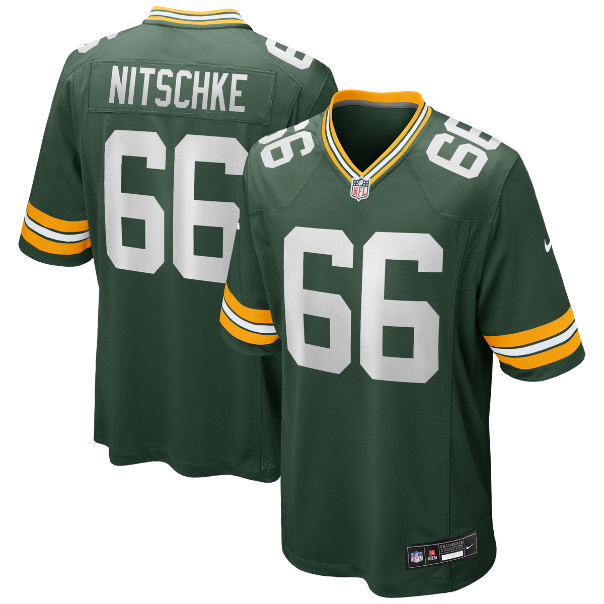 Green Bay Packers Ray Nitschke Green Game Retired Player Jersey
