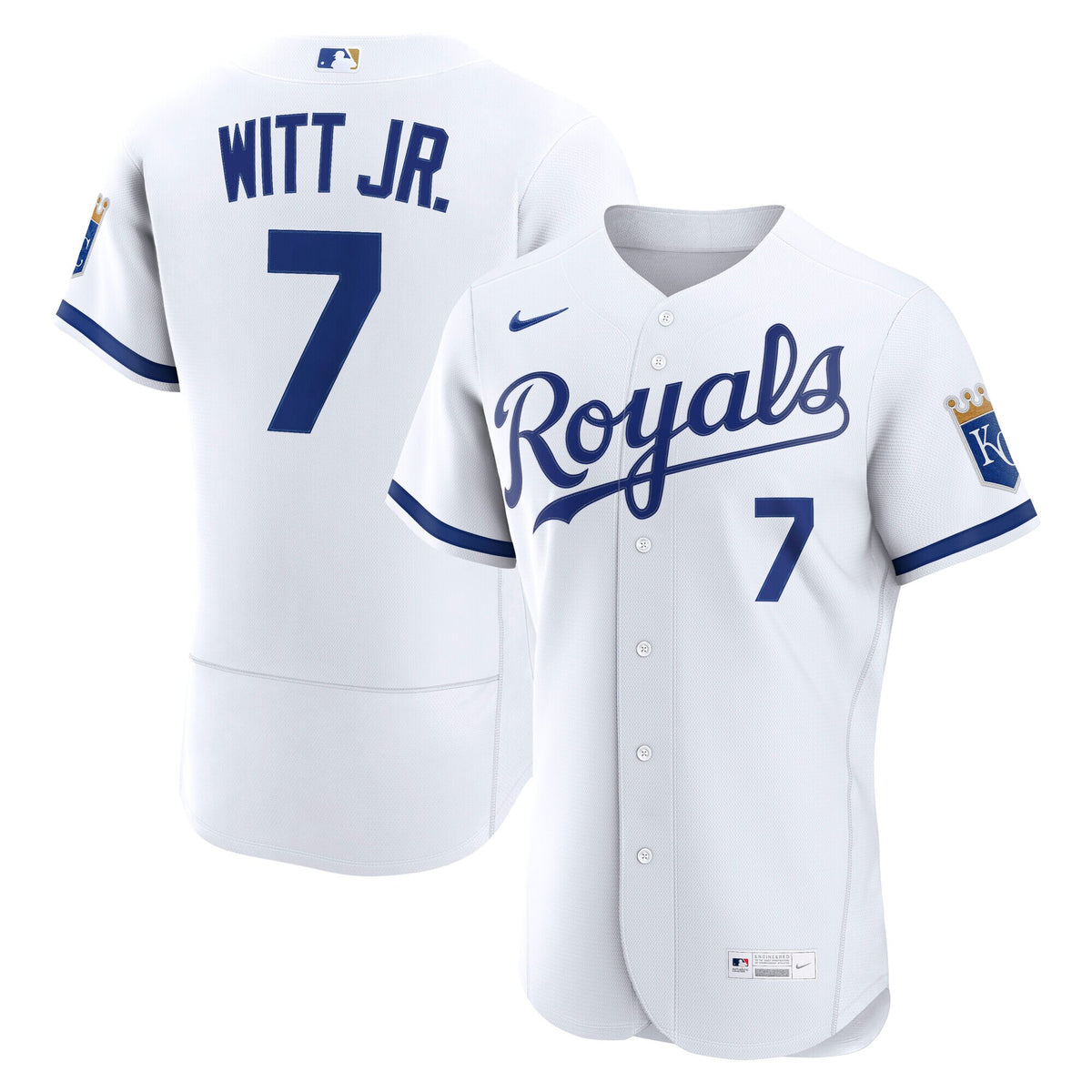 Kansas City Royals Bobby Witt Jr. White Authentic Jersey
