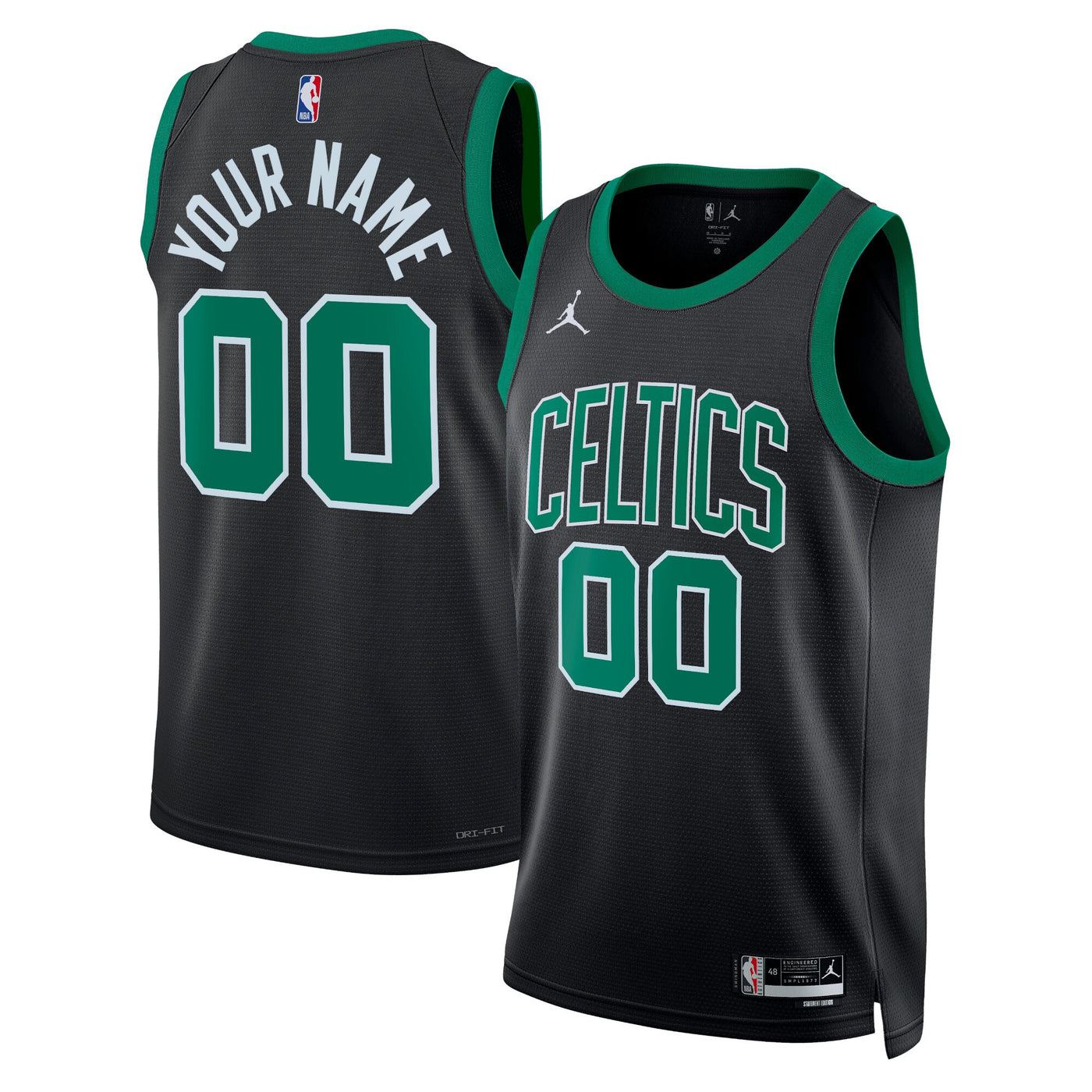 Boston Celtics Jordan Brand Statement Edition Swingman Jersey - Black - Custom