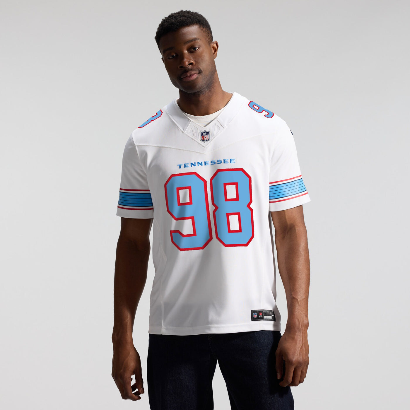 Tennessee Titans Jeffery Simmons Nike White Vapor F.U.S.E. Stitched Limited Jersey