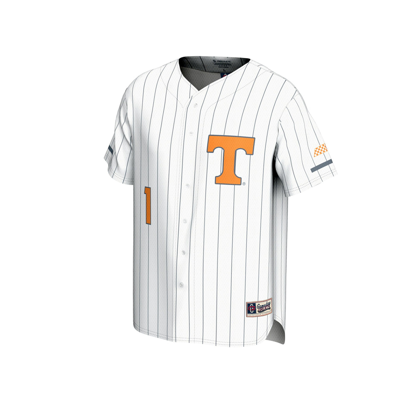 GameDay Greats #1 White Tennessee Volunteers Lightweight Baseball Fashion Jersey