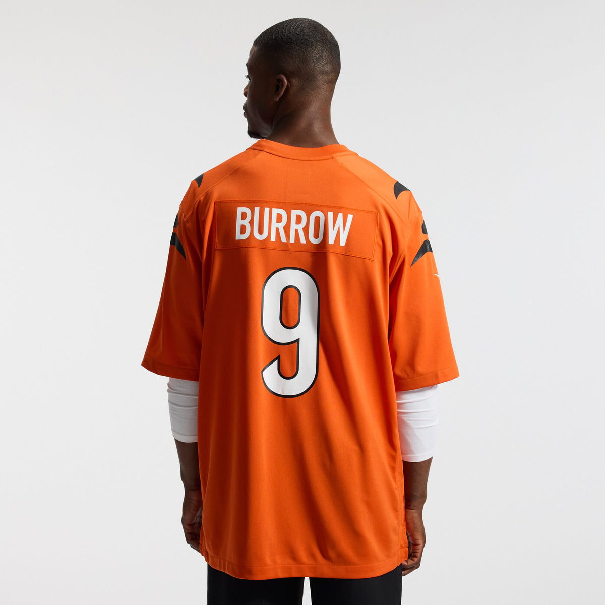 Cincinnati Bengals Joe Burrow Orange Alternate Game Jersey