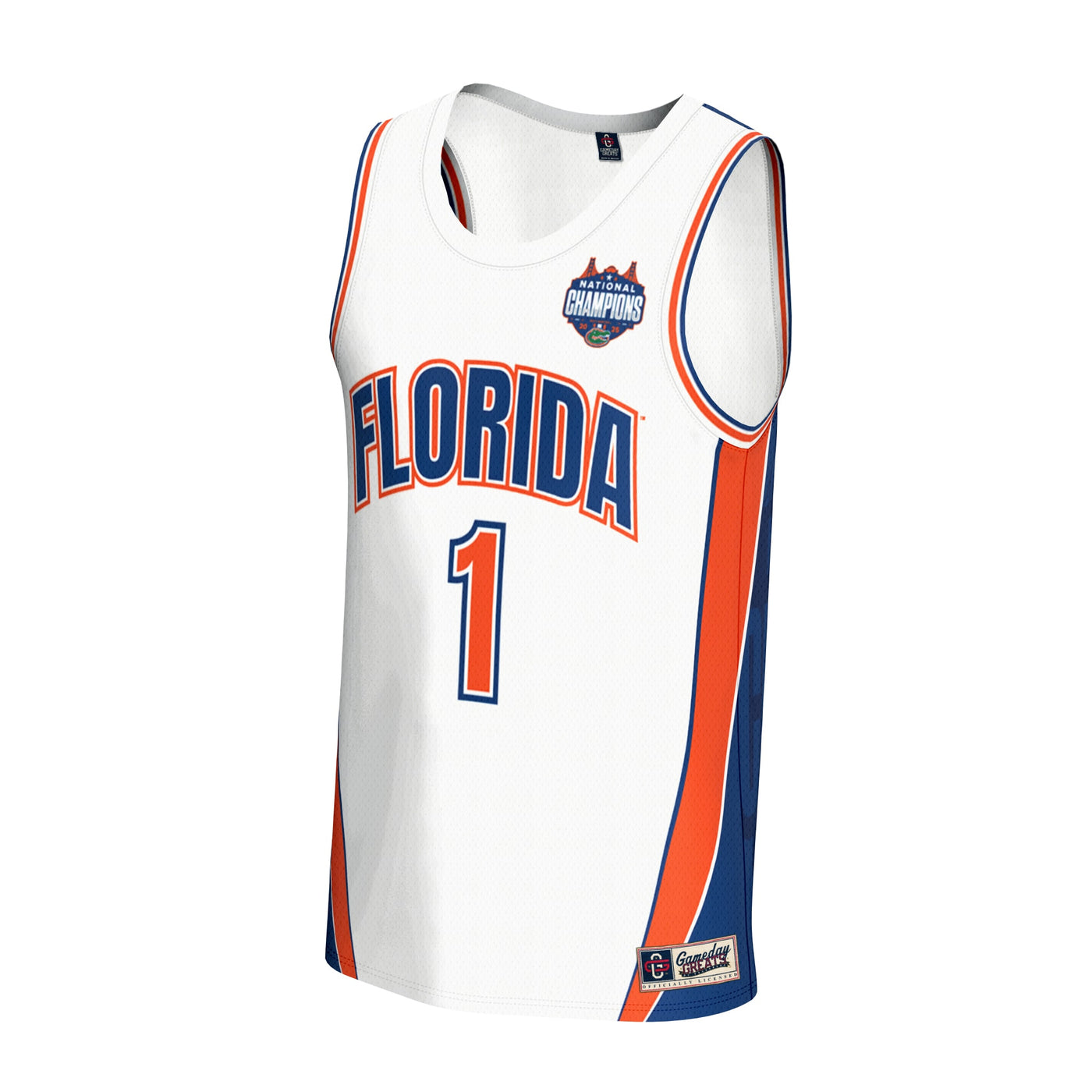 GameDay Greats White Florida Gators 2025 NCAA Basketball National Champions Commemorative Fashion Jersey