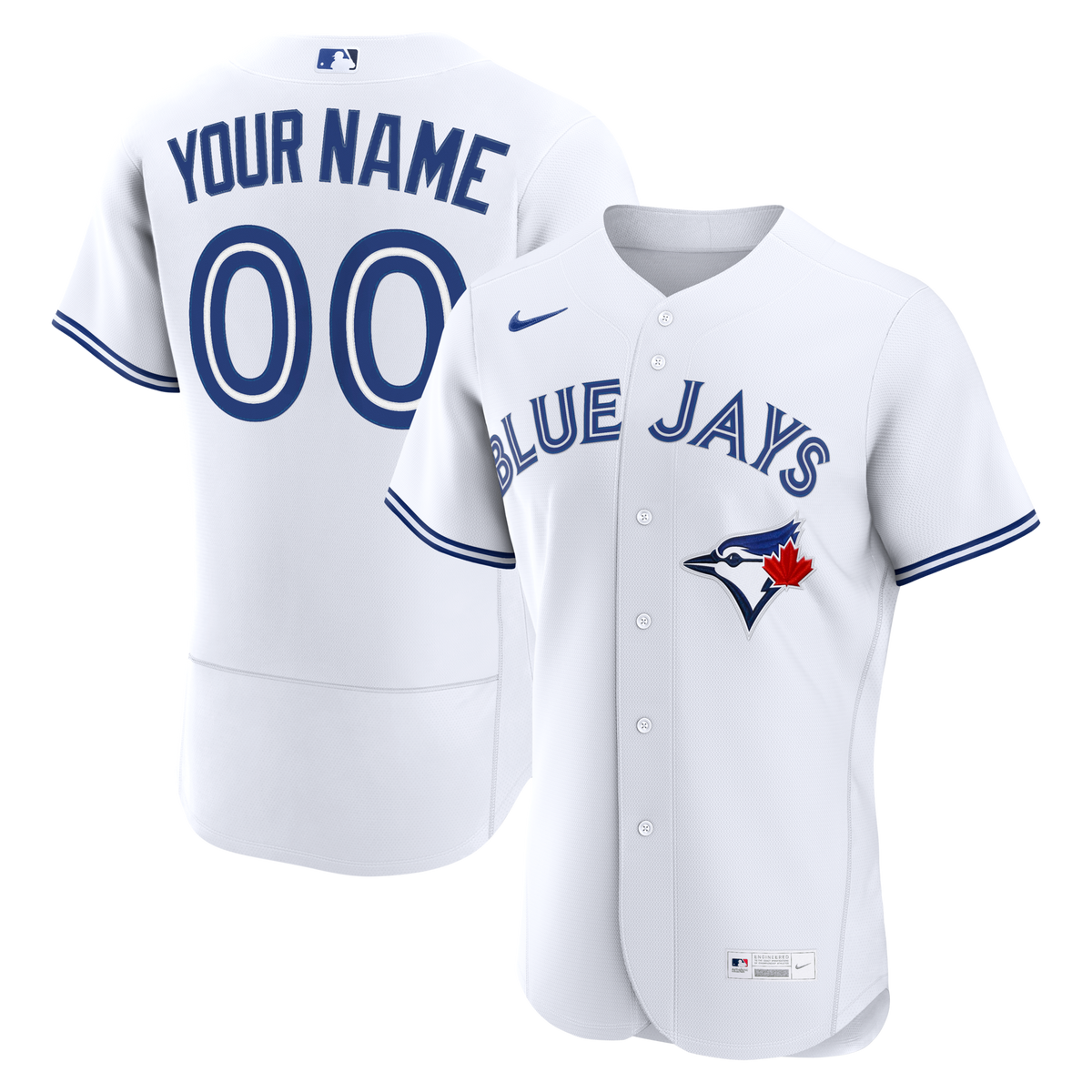 Toronto Blue Jays White Home Authentic Custom Jersey