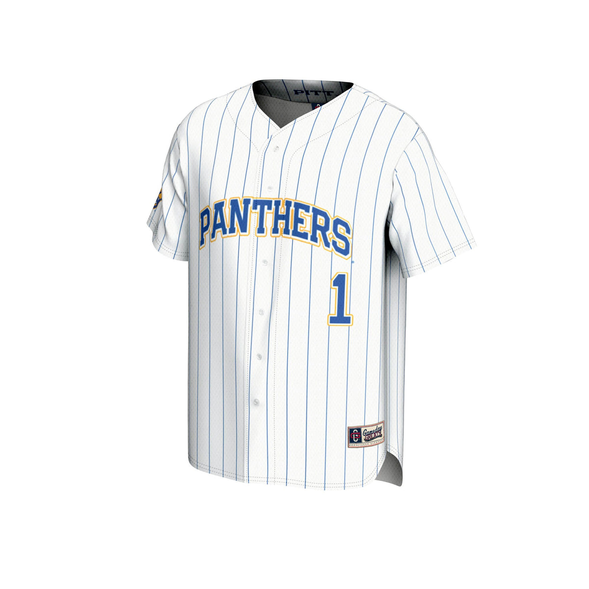 #1 Pitt Panthers GameDay Greats Lightweight Baseball Jersey - White