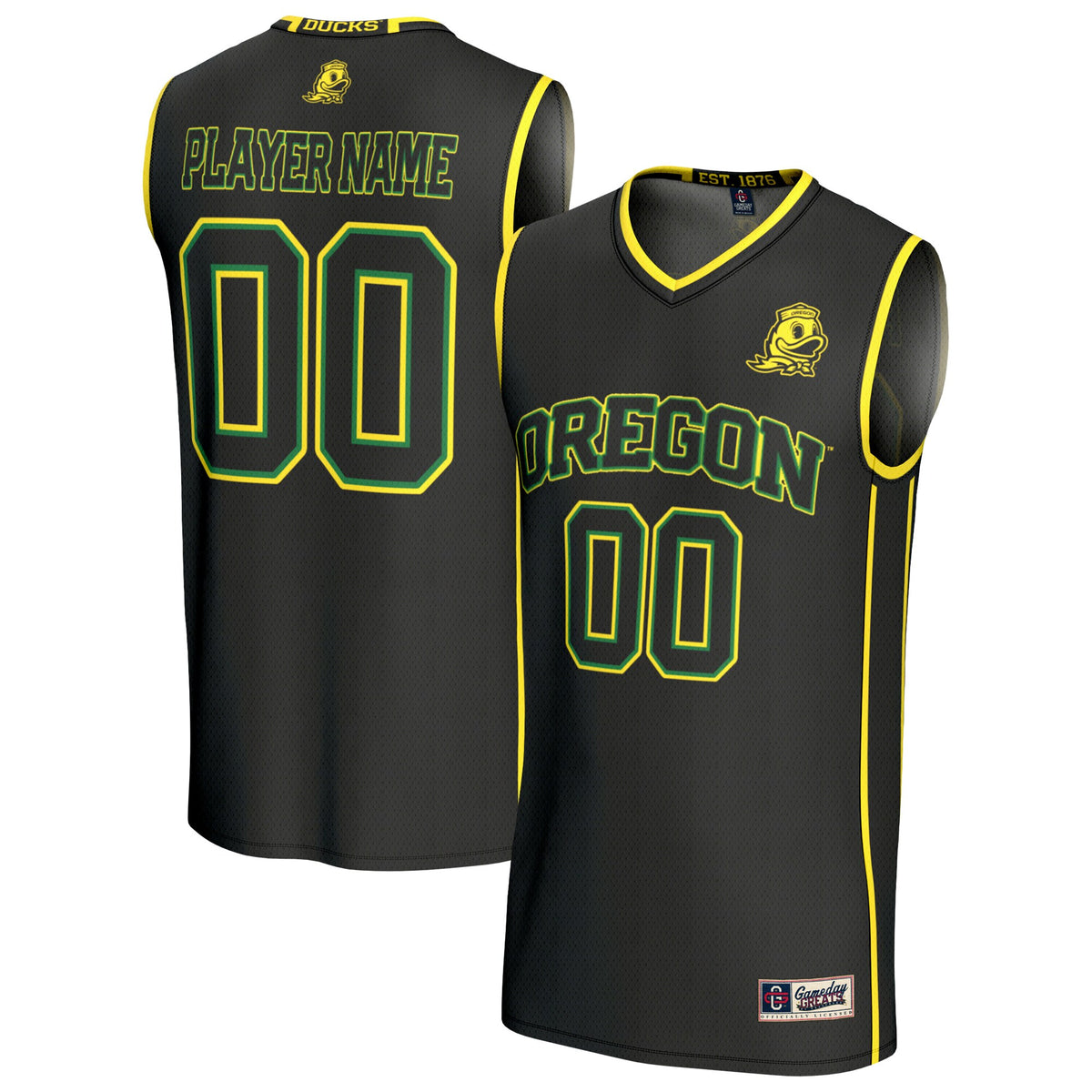 Oregon Ducks GameDay Greats Lightweight Collegiate Basketball NIL Pick-A-Player Fashion Jersey - Black