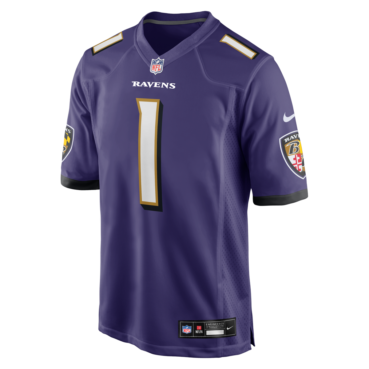 Baltimore Ravens Number 1 Dad Purple Game Jersey