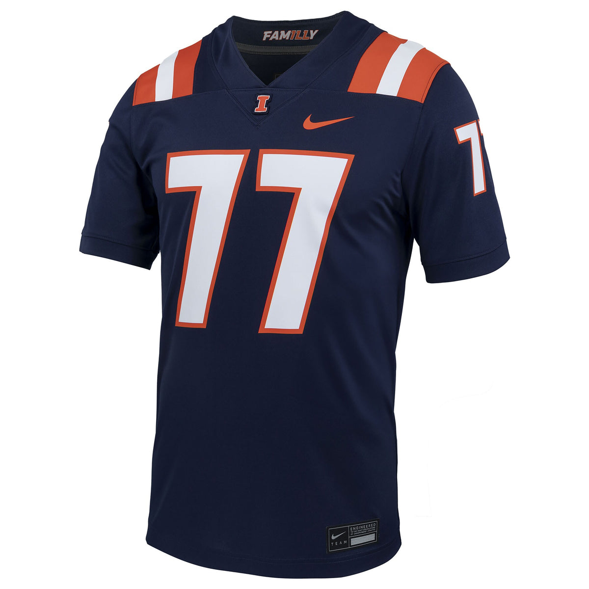 #77 Illinois Fighting Illini Untouchable Football Jersey – Navy