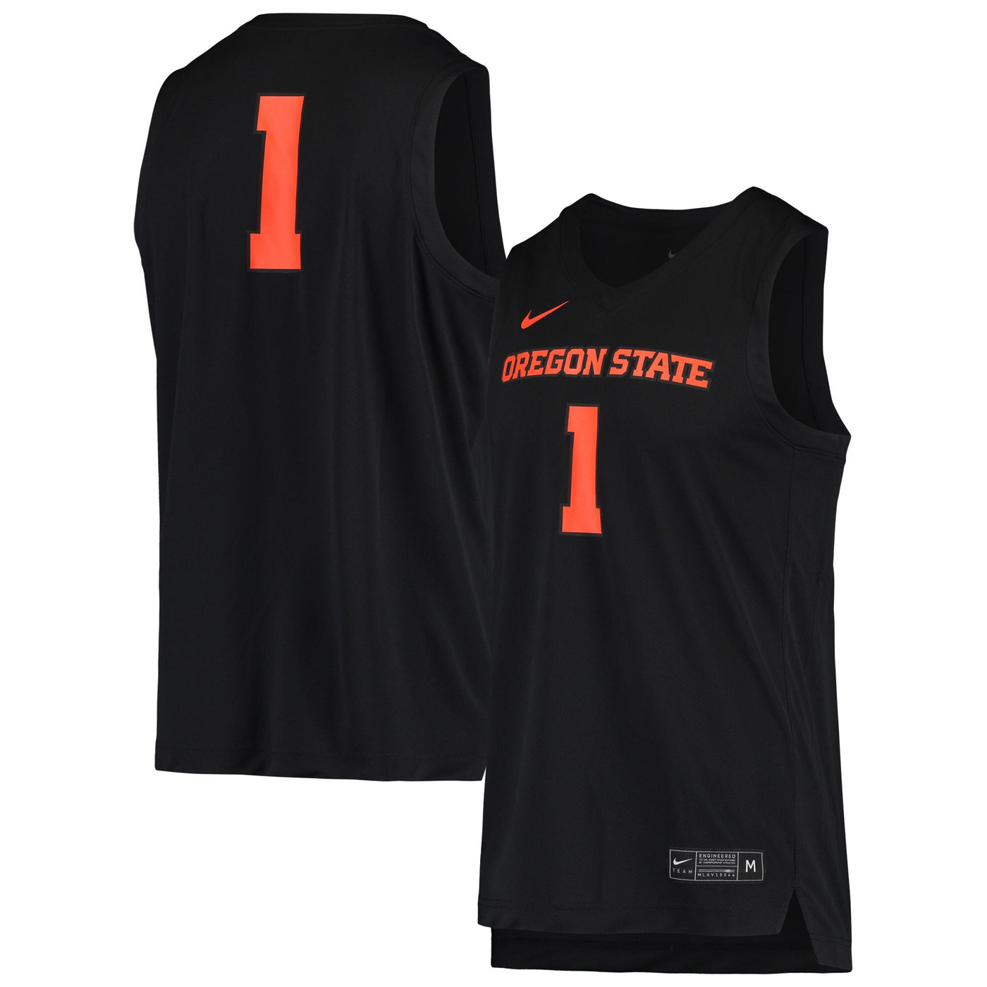 Nike #1 Black Oregon State Beavers Replica Basketball Jersey